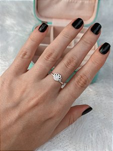 Anel de Prata Pata Cravejada