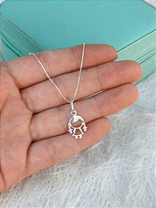 Gargantilha de Prata Menina Trança