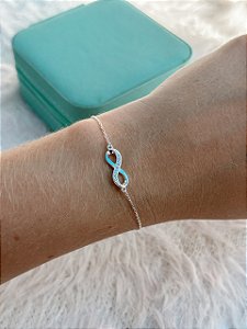 Pulseira de Prata Infinito Cravejado