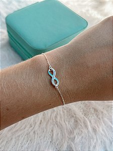 Pulseira de Prata Infinito Cravejado