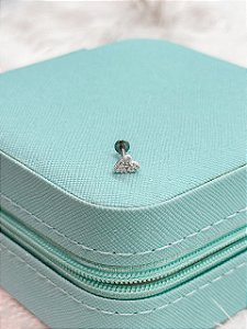 Piercing de Prata Coração Estilizado Cravejado