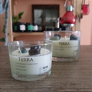 Vela Aromática com Cristais ELEMENTO TERRA - 105G