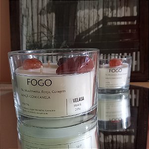 Vela Aromática com Cristais ELEMENTO FOGO - 285G