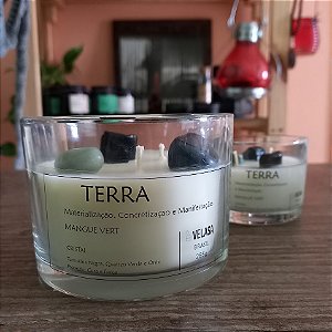 Vela Aromática com Cristais ELEMENTO TERRA - 285G