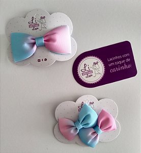 Kit Decorado Azul com Rosa