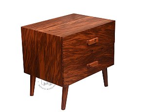 Mesa de Cabeceira Pé Palito Duas Gavetas