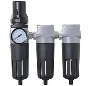 Tri filtro de ar 1/4 com regulador - Linha Mini