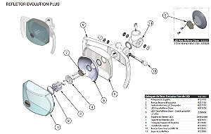 Refletor Evolution Plus - Olsen - Vista