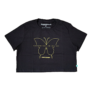 Camiseta Feminina Cropped XXXPERIENCE - Preta