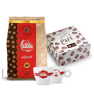 Kit 1 Cajubá Essencial Moído 250g + 2 Xícaras + 1 Caixa