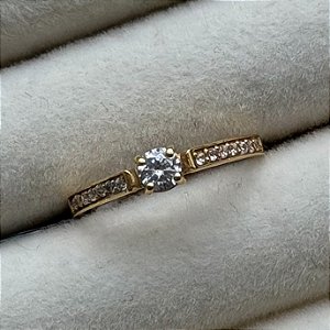 Anel de Noivado Ouro 18k Buenos Aires