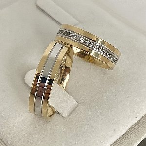 Aliança de Casamento Ouro 18k Bélgica