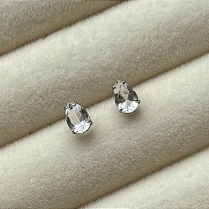 Brinco Topázio Divine em Ouro Branco 18K