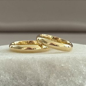 Aliança de Casamento Ouro 10k Positano