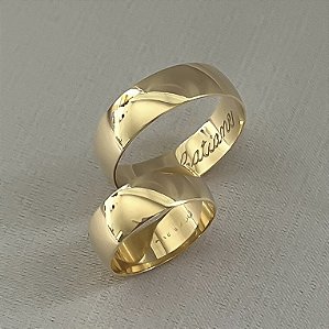 Aliança de Casamento Ouro 10k Bellagio