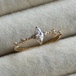 Anel de Noivado Ouro 18k Danbury