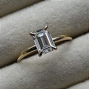 Anel de Noivado Ouro 18k Emerald