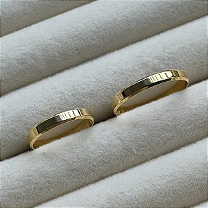 Aliança de Casamento Ouro 18k Califórnia