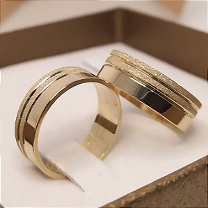 Aliança de Casamento Ouro 18k Florença