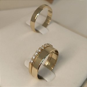 Aliança de Casamento Ouro 18k Madri