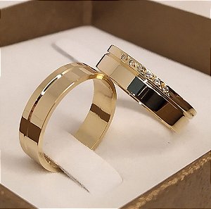 Aliança de Casamento Ouro 18k Antália