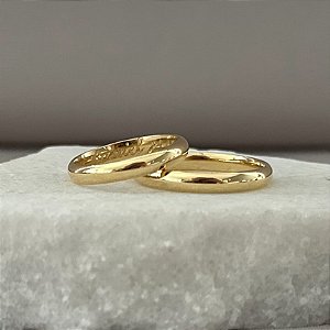 Aliança de Casamento Ouro 18k Déli