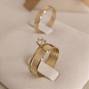 Aliança de Casamento Ouro 18k Alemanha