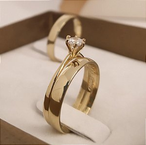 Aliança de Casamento Ouro 18k Pequim