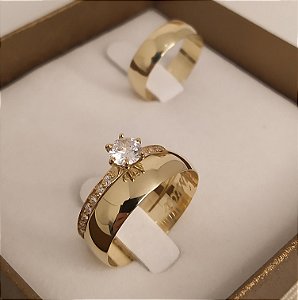 Aliança de Casamento Ouro 18k Tóquio