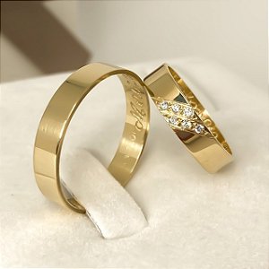 Aliança de Casamento Ouro 18k Europa