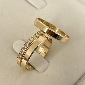 Aliança de Casamento Ouro 18k Rússia