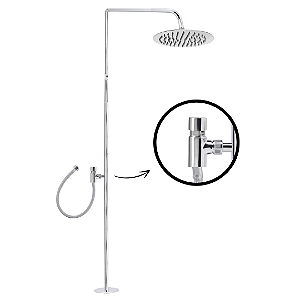 Chuveiro Externo Inox Automático - Redondo