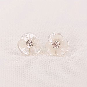Brinco Flor de Madrepérola Orquídea P