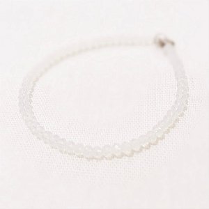 Pulseira Cristais Brancos Leitoso