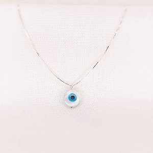 Colar c/ Pingente de Olho Grego de Madrepérola