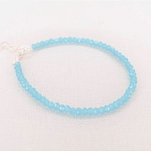 Pulseira Cristais na Cor Azul Claro