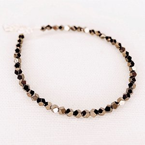 Pulseira Hematitas Facetadas