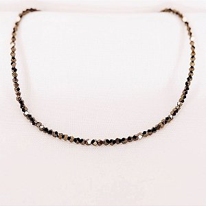 Choker Hematitas Facetadas