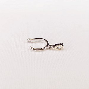 Piercing Fake Pingente Cor Citrino
