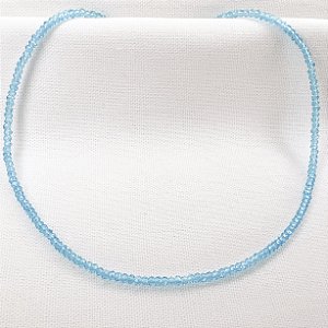 Choker de Cristais na Cor Azul Turquesa
