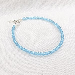 Pulseira de Cristais na Cor Azul Turquesa