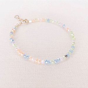 Pulseira Cristais Coloridos e Hematita