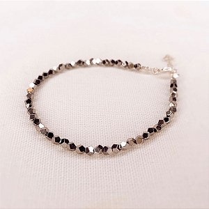 Pulseira de Hematitas Facetadas