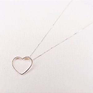 Colar c/ Pingente de Coração Vazado