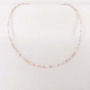 Choker de Mix de Cristais Nude