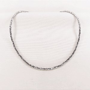 Choker de Hematitas Facetadas