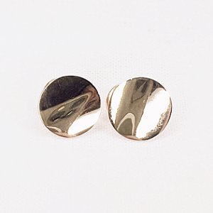 Brinco Medalha Grande Gold