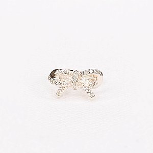 Piercing Fake Laço Cravejado Gold