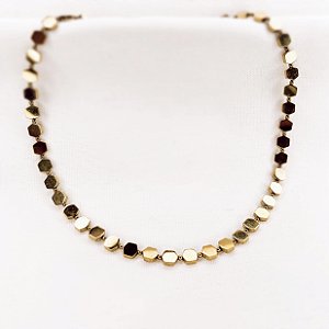 Choker de Hematitas Douradas