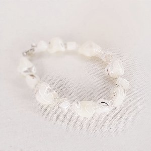 Pulseira de Madrepérolas Orgânicas c/ Cristais